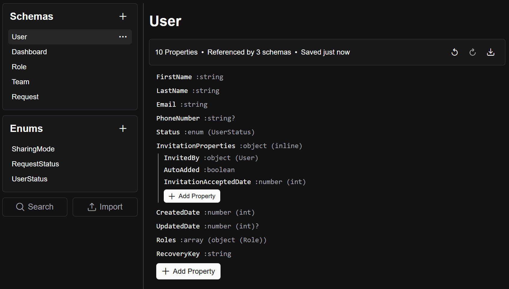 API Workshop - Schema Editor